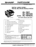 Предварительный просмотр 3 страницы Sharp AL-1631 Parts Manual