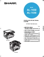 Sharp AL-1633 Operation Manual preview