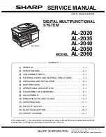 Sharp AL-2020 Service Manual preview