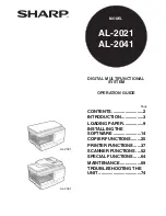 Preview for 1 page of Sharp AL-2021 Operation Manual