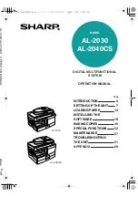 Sharp AL 2030 - B/W Laser - Copier Operation Manual preview