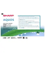 Preview for 1 page of Sharp aqos Operation Manual