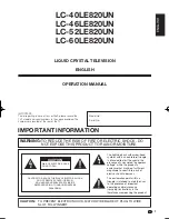 Preview for 3 page of Sharp AQUOS 10P02-MX-NM Operation Manual