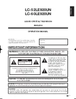 Preview for 3 page of Sharp AQUOS 10P06-MX-NM Operation Manual