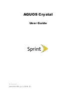 Предварительный просмотр 1 страницы Sharp AQUOS Crystal Sprint User Manual