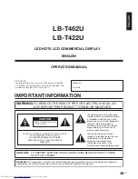 Предварительный просмотр 2 страницы Sharp Aquos LB-T422U Operation Manual