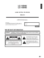 Preview for 2 page of Sharp Aquos LC-13B6U Operation Manual