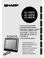 Предварительный просмотр 1 страницы Sharp Aquos LC-13E1E Operation Manual