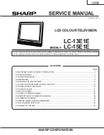 Sharp Aquos LC-13E1E Service Manual предпросмотр