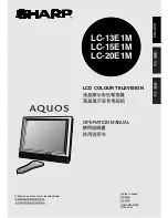 Sharp Aquos LC-13E1M Operation Manual preview