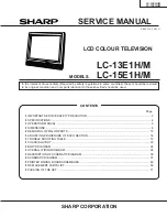 Sharp Aquos LC-13E1M Service Manual предпросмотр