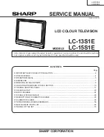 Preview for 1 page of Sharp Aquos LC-13S1E Service Manual