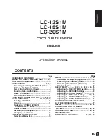 Preview for 2 page of Sharp Aquos LC-13S1M Operation Manual