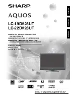 Preview for 1 page of Sharp AQUOS LC-19DV28UT Operation Manual