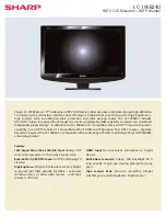 Preview for 1 page of Sharp AQUOS LC-19SB24U User Manual