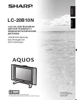 Preview for 1 page of Sharp AQUOS LC-20B10N Operation Manual