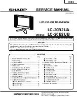 Sharp Aquos LC 20B2UB Service Manual preview