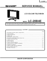 Sharp Aquos LC-20B4E Service Manual предпросмотр