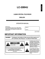 Предварительный просмотр 2 страницы Sharp Aquos LC-20B4U Operation Manual