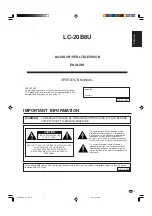 Preview for 2 page of Sharp Aquos LC-20B8U Operation Manual