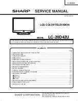 Sharp AQUOS LC-20D42U Service Manual preview