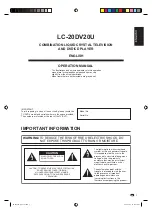 Preview for 2 page of Sharp Aquos LC 20DV20U Operation Manual