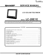 Предварительный просмотр 1 страницы Sharp Aquos LC-20E1E Service Manual