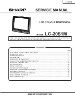 Sharp Aquos LC-20S1M Service Manual preview