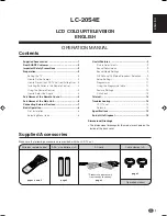 Preview for 3 page of Sharp Aquos LC-20S4E Operation Manual