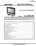 Sharp Aquos LC-20S4E Service Manual предпросмотр