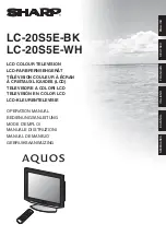 Предварительный просмотр 1 страницы Sharp AQUOS LC-20S5E Operation Manual