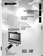 Sharp Aquos LC-22AA1H Operation Manual preview