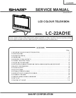 Sharp AQUOS LC-22AD1E Service Manual предпросмотр