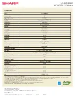 Preview for 2 page of Sharp AQUOS LC-22SB24U Specifications