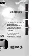 Sharp Aquos LC 22SV2U Operation Manual preview