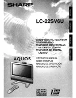 Sharp Aquos LC-22SV6U Operation Manual предпросмотр