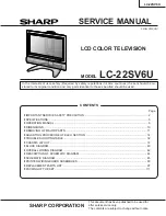 Sharp Aquos LC-22SV6U Service Manual предпросмотр