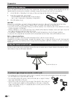 Предварительный просмотр 8 страницы Sharp AQUOS LC-24LE220E Operation Manual