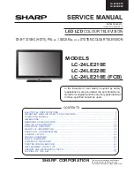 Preview for 1 page of Sharp AQUOS LC-24LE220E Service Manual