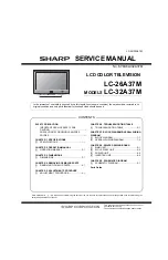 Preview for 1 page of Sharp Aquos LC-26A37M Service Manual