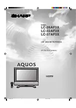 Sharp Aquos LC-26AF3X Operation Manual preview