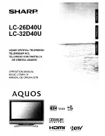 Sharp Aquos LC-26D40U Operation Manual предпросмотр