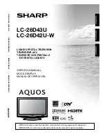 Sharp AQUOS LC-26D42U Operation Manual preview