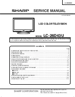 Sharp AQUOS LC-26D43U Service Manual preview