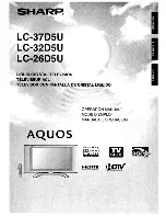 Sharp Aquos LC 26D5U Operation Manual preview