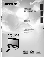 Preview for 1 page of Sharp AQUOS LC-26GA3H Operation Manual