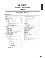 Preview for 2 page of Sharp AQUOS LC-26GA3H Operation Manual