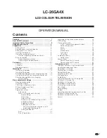 Preview for 2 page of Sharp Aquos LC-26GA4X Operation Manual