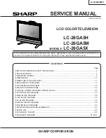 Sharp AQUOS LC-26GA5H Service Manual preview