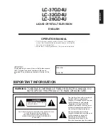 Preview for 2 page of Sharp Aquos LC 26GD4U Operation Manual